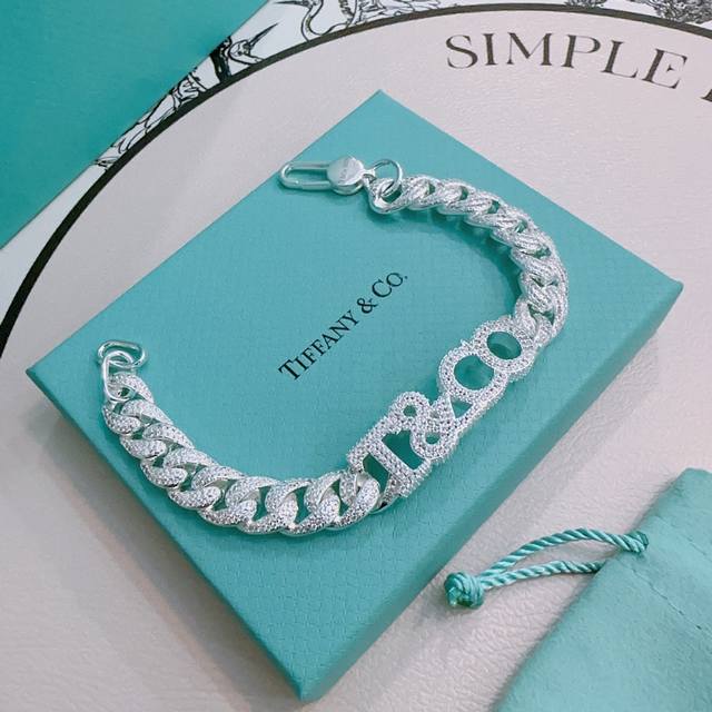 Tiffany Full Diamond Bracelet Tiffny&Co. Official Store Premium Silver Edition B