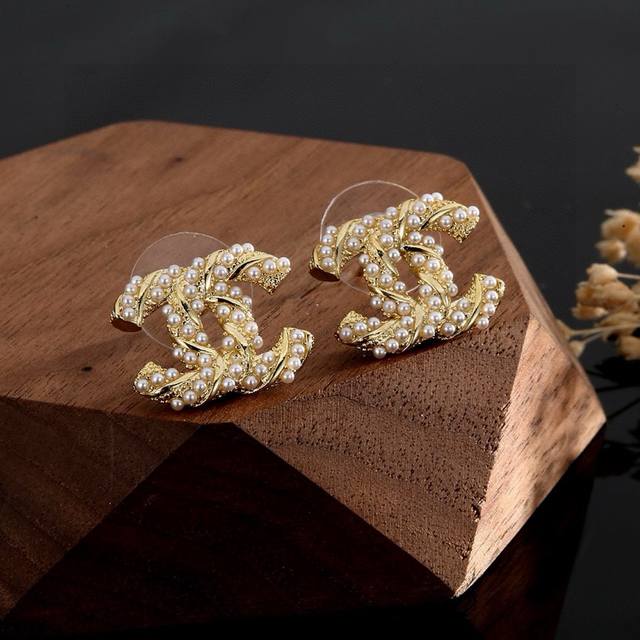 Chanel Classic Cc Braided Ear Studs And Earrings. High-End Custom-Made, Pure Sil