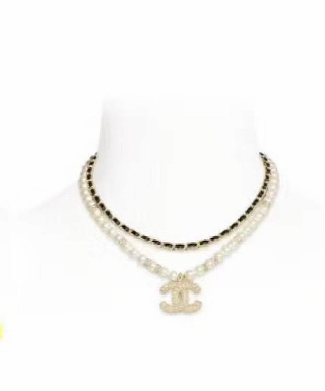 Chanel Absolutely Beautiful Leather And Pearl Double-Layer Necklace. Inspired By