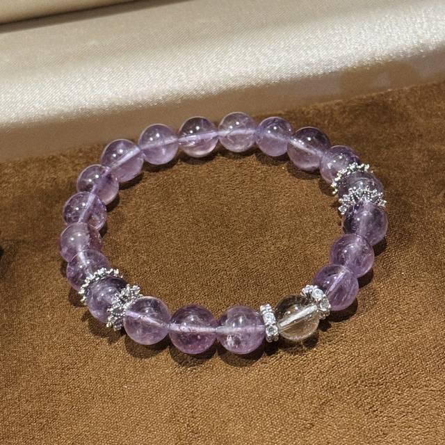 A5931 Instagram-Style Amethyst Charm Bracelet. So Elegant! Those Who Love It Hav