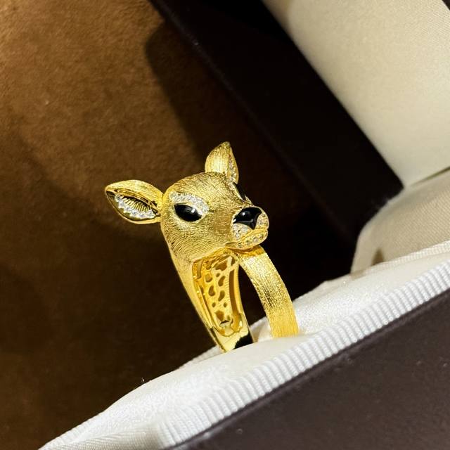 A5990 Boucheron High Jewelry Premium Animal Series - Deer Brushed Ring Top-Tier