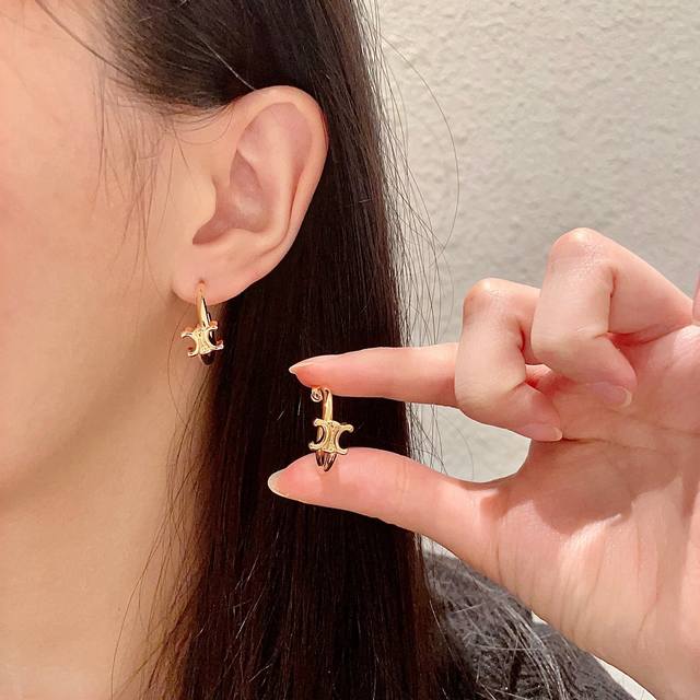 Celine Celine Earrings A Timeless Symbol Of Minimalist Fashion. Bold Design That
