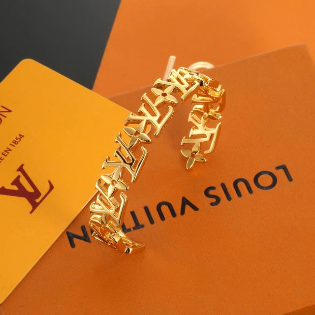 Premium Edition Louis Vuitton Letter Open Bracelet: Crafted With Exceptional Art