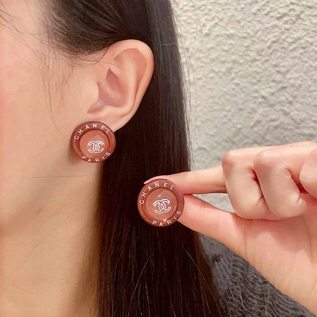Chanel Round Letter Double C Ear Studs