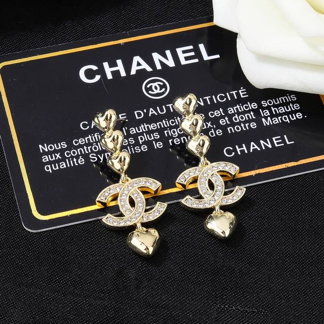 Chanel New Earrings, Authentic Quality, Chanel Goose Series, Classic Cc Logo, El
