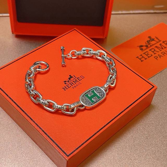 New Herm S Bracelet Thickened Version, Platinum Edition. High-End Precision Craf