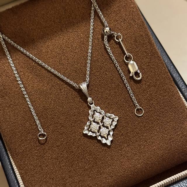 A6009 Boho-Style New Design, Retro-Inspired, Diamond-Shaped Four-Leaf Clover, Ma