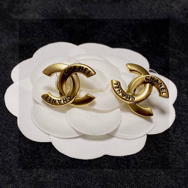 Chanel Vintage Double C Stud Earrings. Chanel's Classic Designs Need No Introduc
