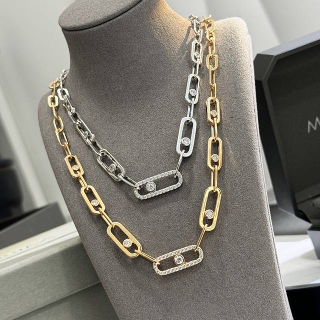 A4403 Messi Ka New Arrival Large Single Diamond Sliding Necklace High-End S925 S