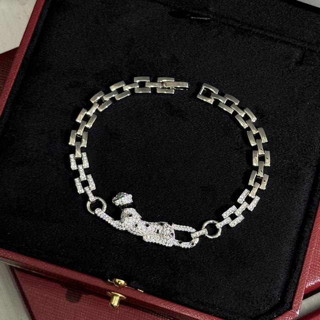 A4562 Kaja Series, Sudden Wealth Collection, Leopard-Themed Full-Diamond Bracele