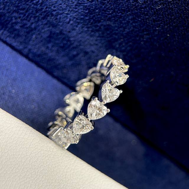 A0380 Graff New Luxury Full Diamond Heart Diamond Ring High-End Custom S925 Soli