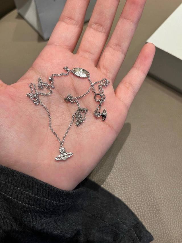 Empress Of The West Small Saturn Necklace