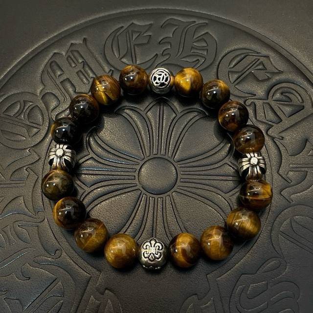 Authentic Store-Quality Version Chrome Hearts Tiger's Eye Stone Multi-Element Cr