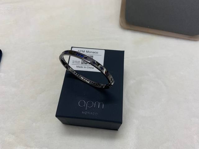 A Batch M Sea Blue Morse Code Silver Bracelet, Simple And Fashionable High-End D