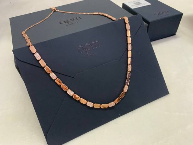 A Batch M Elegant Rose Gold Adjustable Necklace For Women, Simple Jewelry, Birth