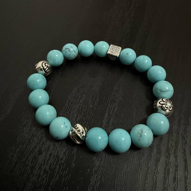 New Arrival, Boutique Quality Chrome Hearts Classic Retro Multi-Element Turquois