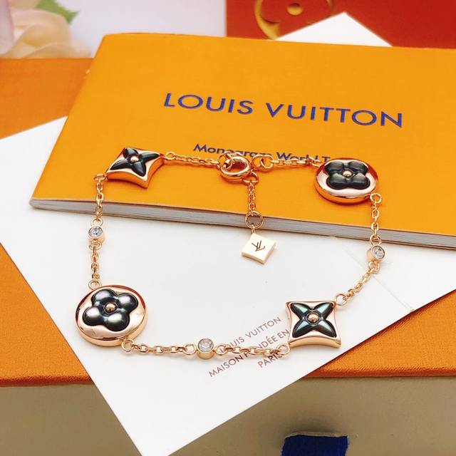Code Lsl0098 Lv* Latest Rose Gold Gray Mother-Of-Pearl Bracelet, Consistent Zp B