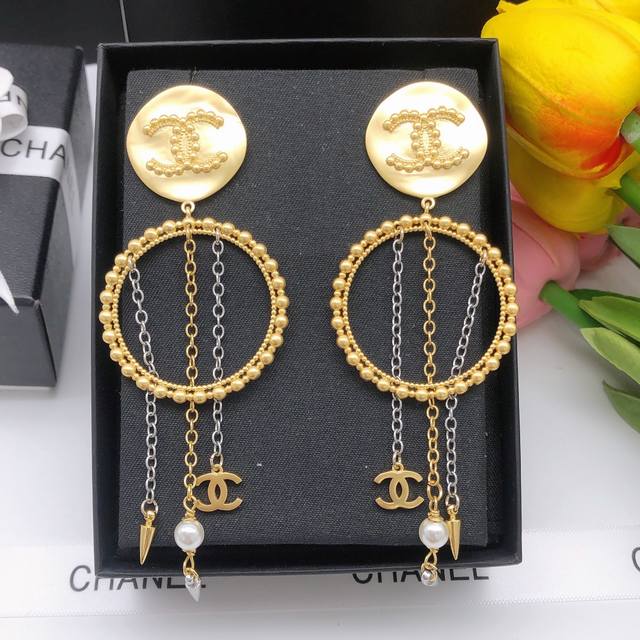Code Xed0826 Chanel Early Spring Release Circle Fringe Earrings Ultra-High-Quali
