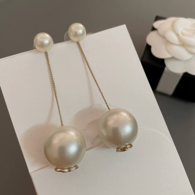 High-Quality, Details As Shown In The Photo. Fragrant Long Pearl Ear Studs. The