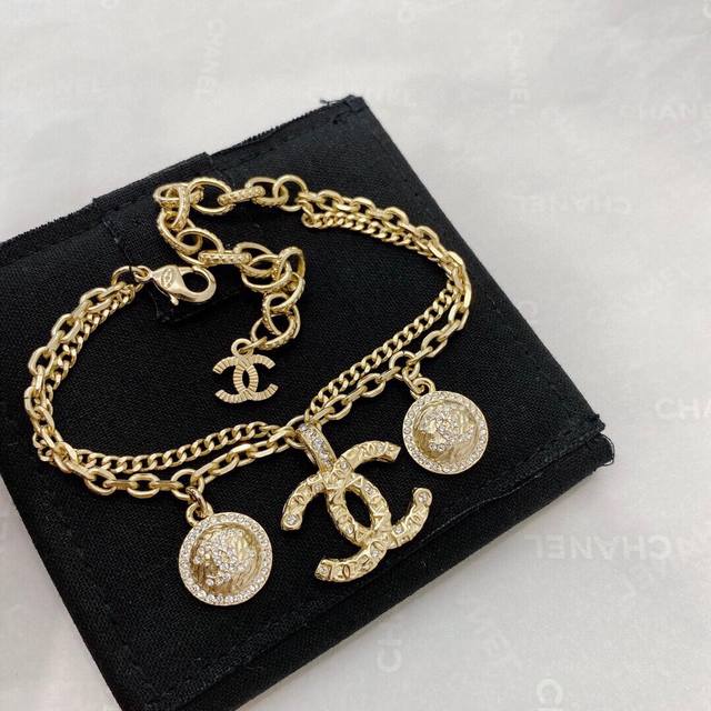 Id Xsl0034 In Stock Today New Arrival Ch Nel Letter Relief Crystal Bracelet Spri