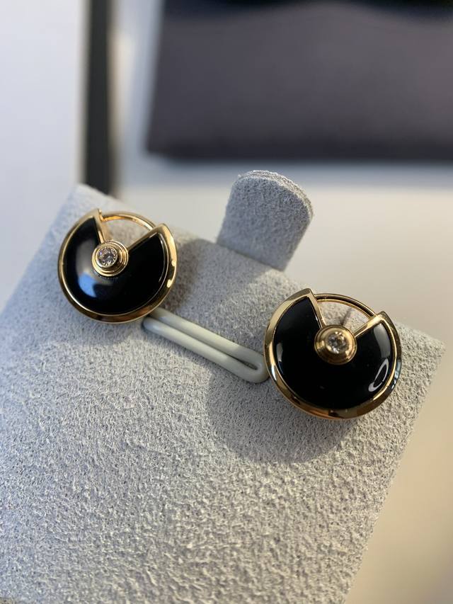 Price Black Agate Old Cartier Classic Amulet Earrings, Amulette De Cartier*, An