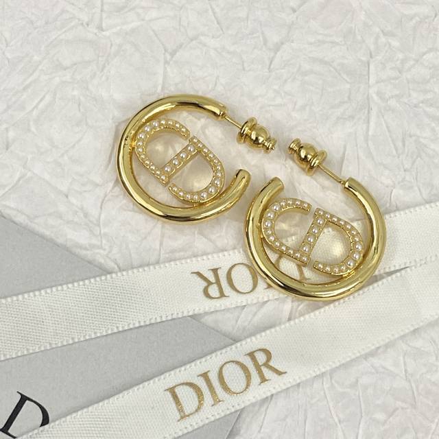 Code E2361 Dior Ear Studs, Hot-Selling New Arrival. Metal Cd Logo At The Center,
