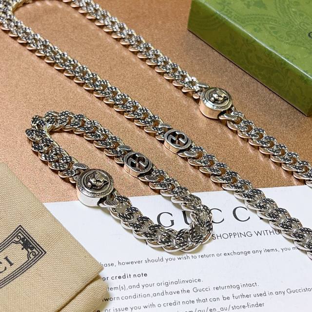 Necklace And Bracelet, Sizes 18, 20, 22, 24 Cm. Gucci New Collection Release. A