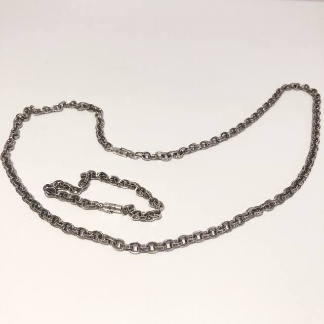 Necklace/Bracelet 90Cm With Engraved Ch Couple's Chain