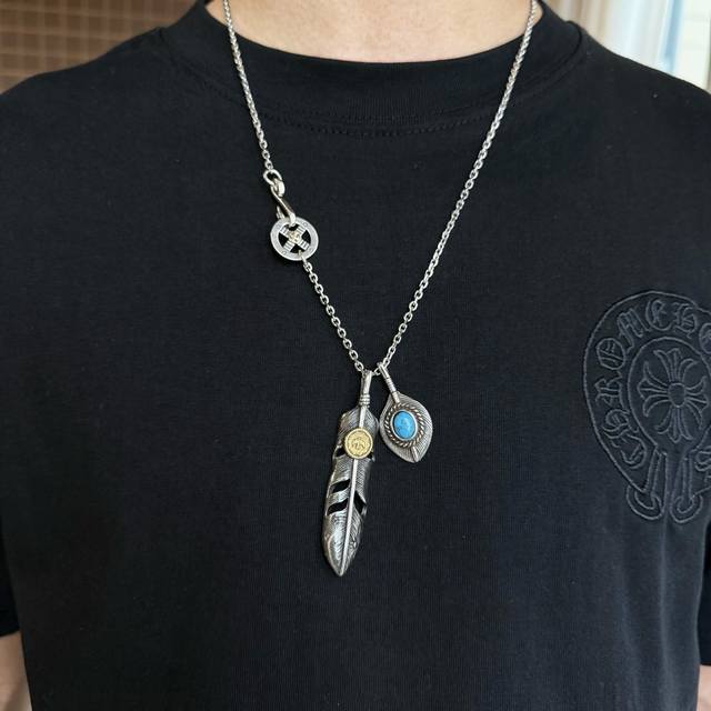 New Arrival Goro's Takahashi Gor Gold-Plated Feather Pendant, Takahashi Classic