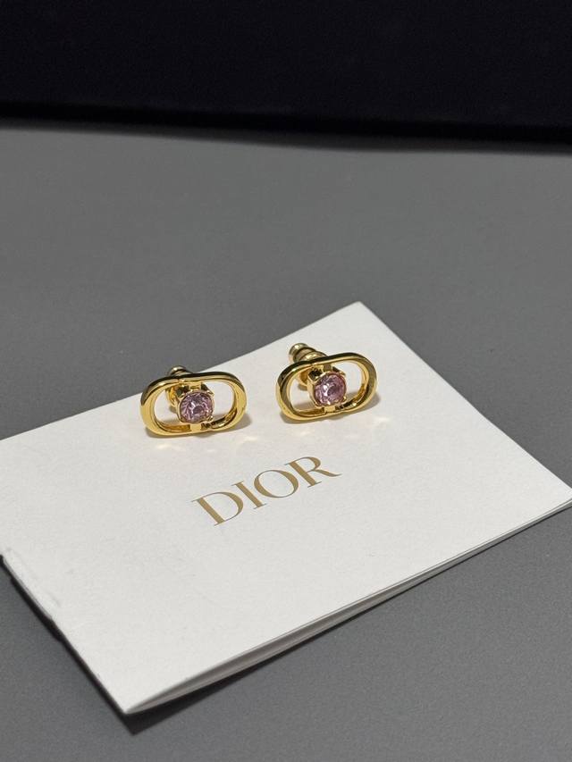 D*Or Latest Pink Diamond Cd Ear Studs, Zp Brass Material