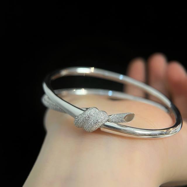 P Price Diamond-Encrusted Delicate Rope Knot T Knot New Jewelry Collection, Insp