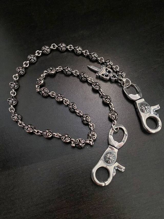 Croce Double Lobster Clasp Cross Flower Bag Chain, Belt Chain