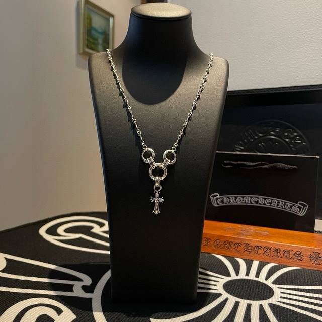 New Arrival, Boutique Quality Chrome Hearts Classic Retro Bamboo-Patterned Neckl