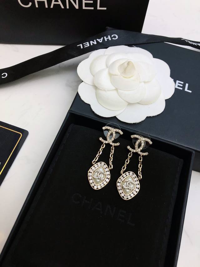 New Arrival: Chanel-Inspired Pearl-Strung Leather Earring Earrings. A Highly Rec
