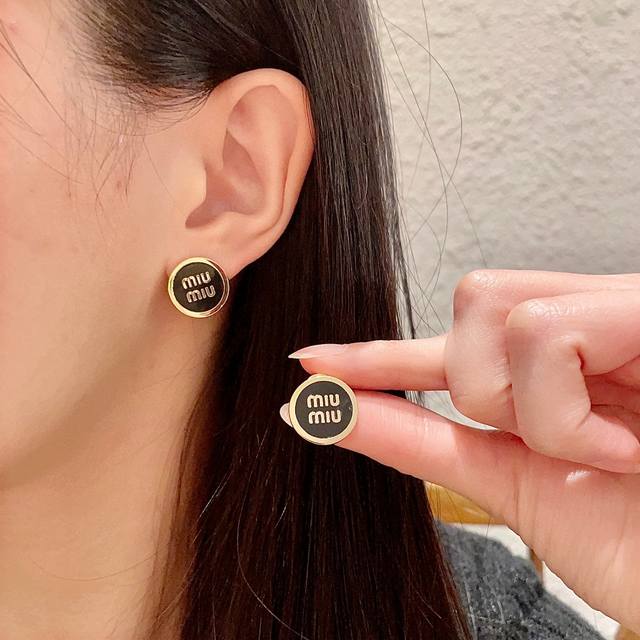 New Arrival Miu Miu Letter Design Ear Studs The Perfect Accessory For A Goddess.