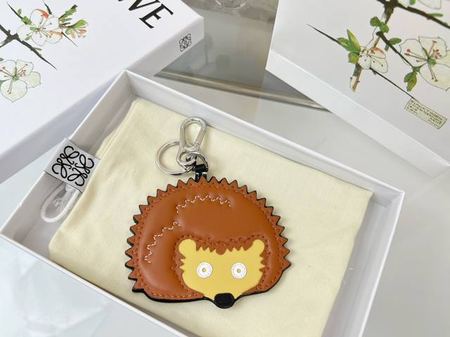 New Arrival Loewe Leather Keyring Pendant Car Keyring Hedgehog Charm Series Hedg