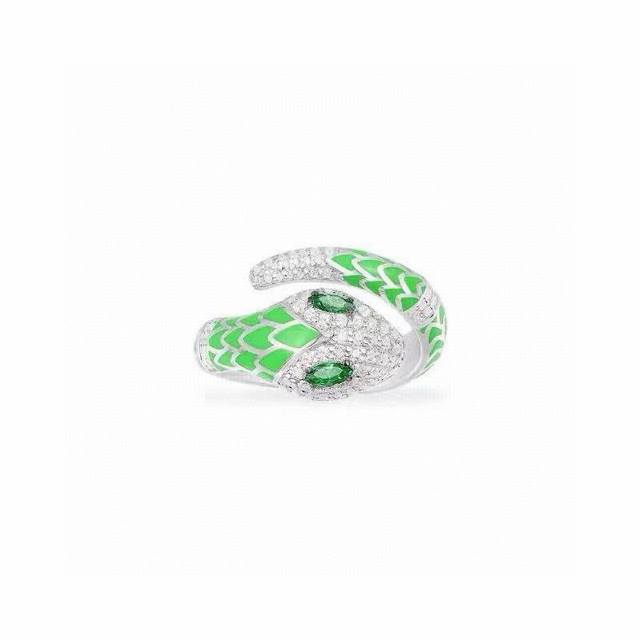 Apm Monaco Fluorescent Green Snake Ring! A Fusion Of Trends And Fashion, Embodyi