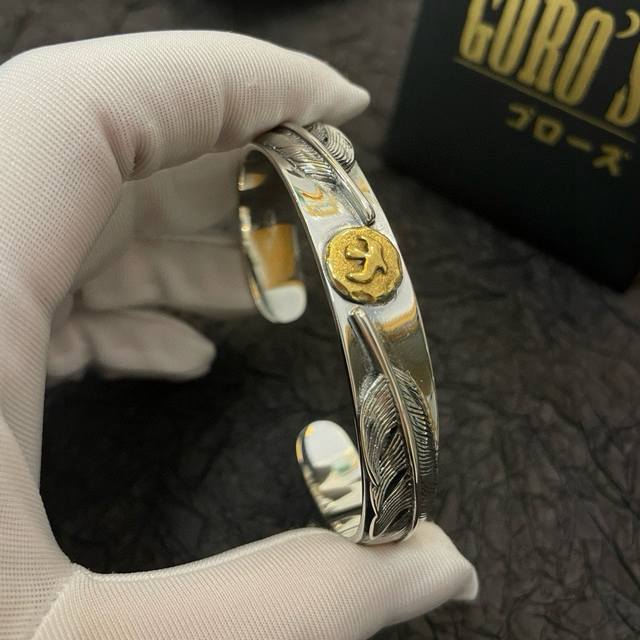New Arrival Goro's Takahashi Gor Gold-Plated Flying Bird Feather Bracelet, Top-T