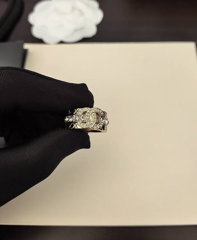 Ch*Nel Latest 3-Piece Ring Set, Available In Sizes 6, 7, And 8. Made From Consis