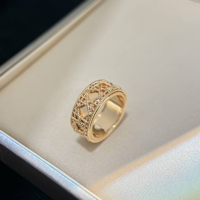A4833 New Arrival High-End Jewelry My Series Wicker Pattern Wide Band Ring Top-Q