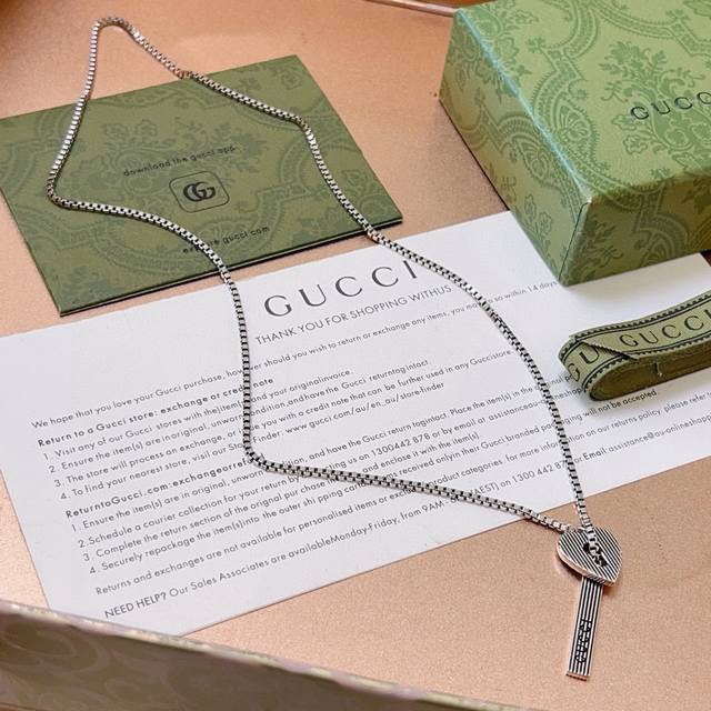 Gucci Necklace Latest Model With Higher-Grade Chain, Celebrity-Inspired Anger Fo