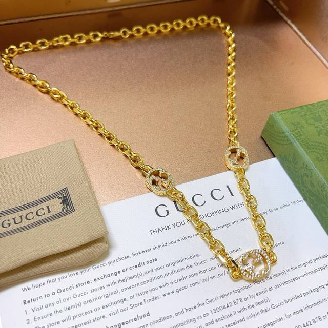 Gucci Necklace Latest Model With Higher-Grade Chain, Celebrity-Style Anger Fores