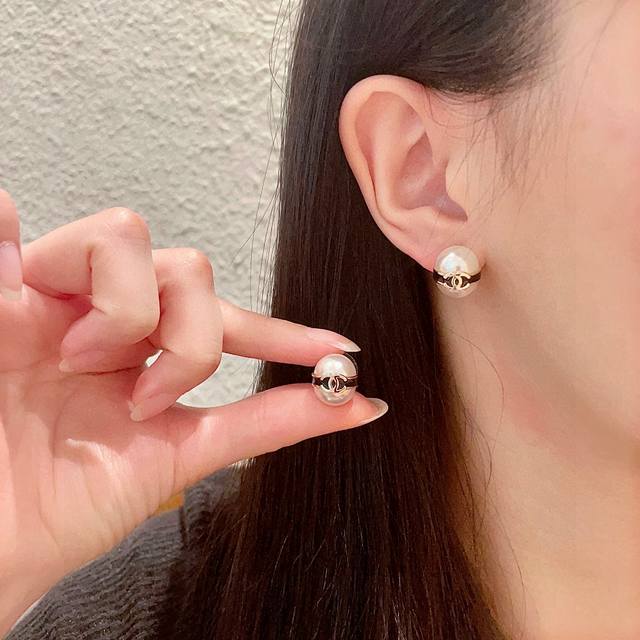 Chanel Pearl Double C Earrings