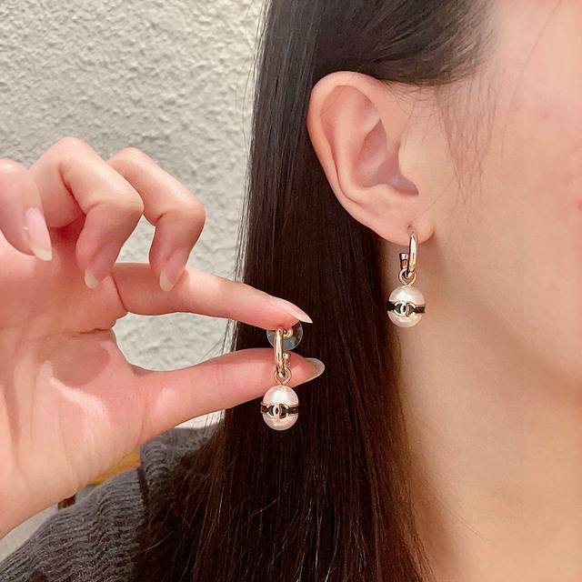 Chanel Pearl Double C Earrings