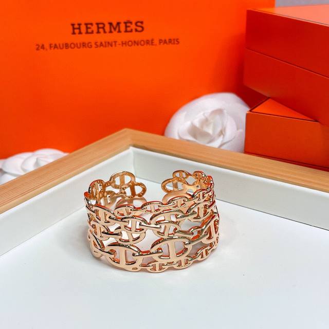 Wide-Band Herm S Pig Nose New Luxury Pig Nose Bracelet Exclusive Custom-Made Deb