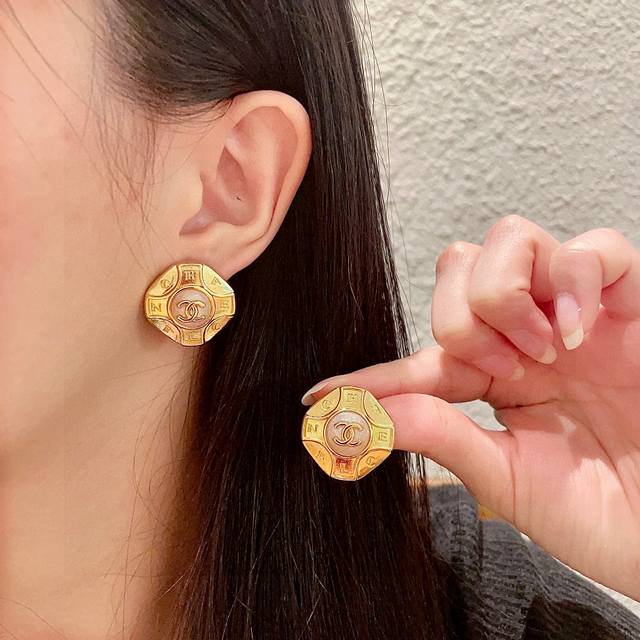 Chanel Letter Double C Ear Studs