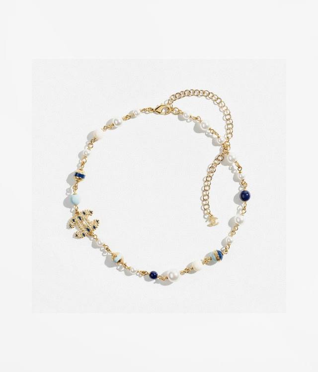 Store-Authentic Chanel Pearl Double C Necklace
