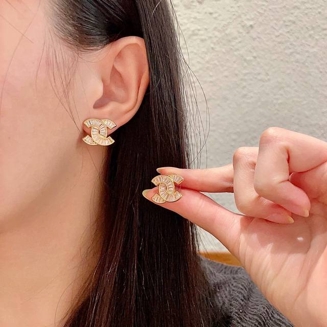 Chanel Vintage Double C Earrings With Original Logo Replica. Chanel's Classic De