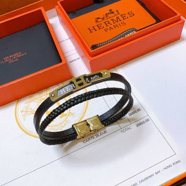 New Arrival: Herm S Hand Strap Bracelet Latest Model, Handcrafted From Genuine L