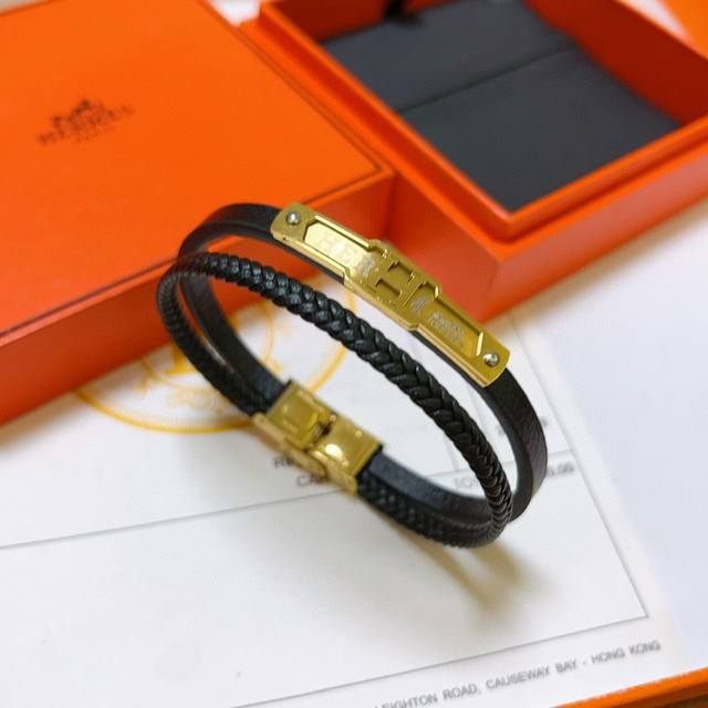 New Arrival: Herm S Hand Strap Bracelet Latest Model, Pure Handmade Cowhide Leat